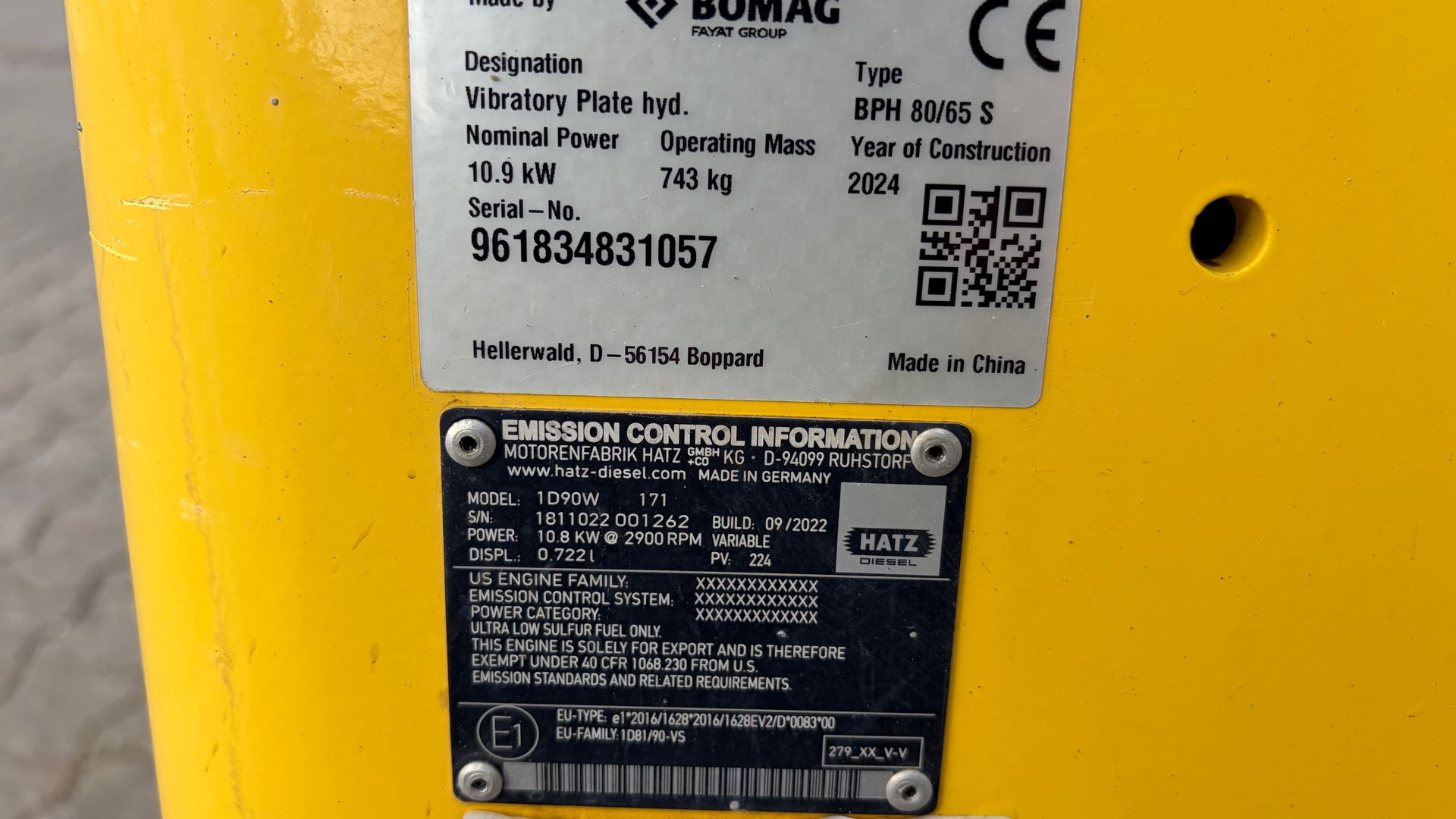 Bomag BPH 80/65 S Super stærk og fjernbetjent pladevibrator