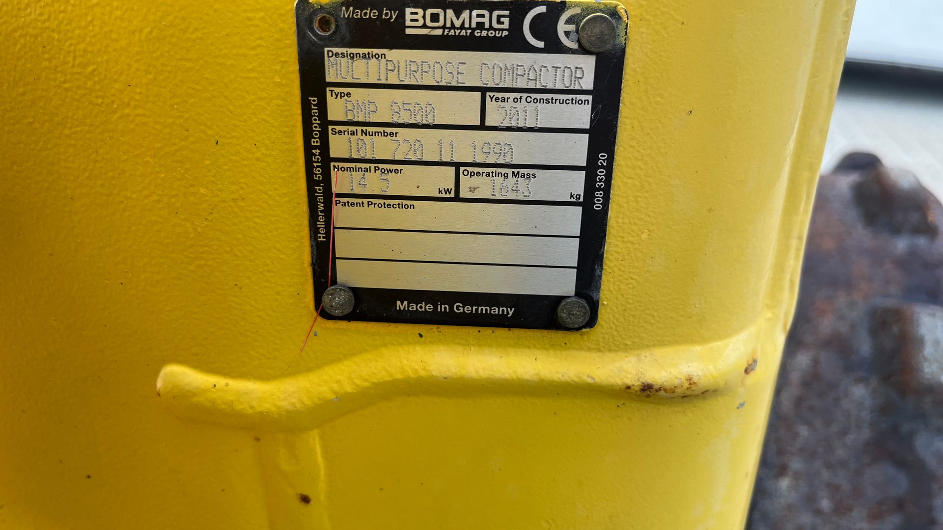 Bomag BMP 8500 fjernstyret råjords kompaktor