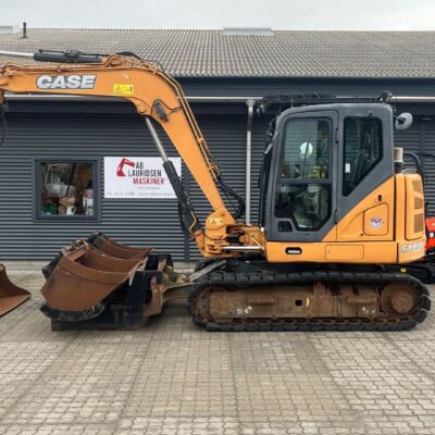 Case CX 80 Rotortilt og fuld skovlpakke