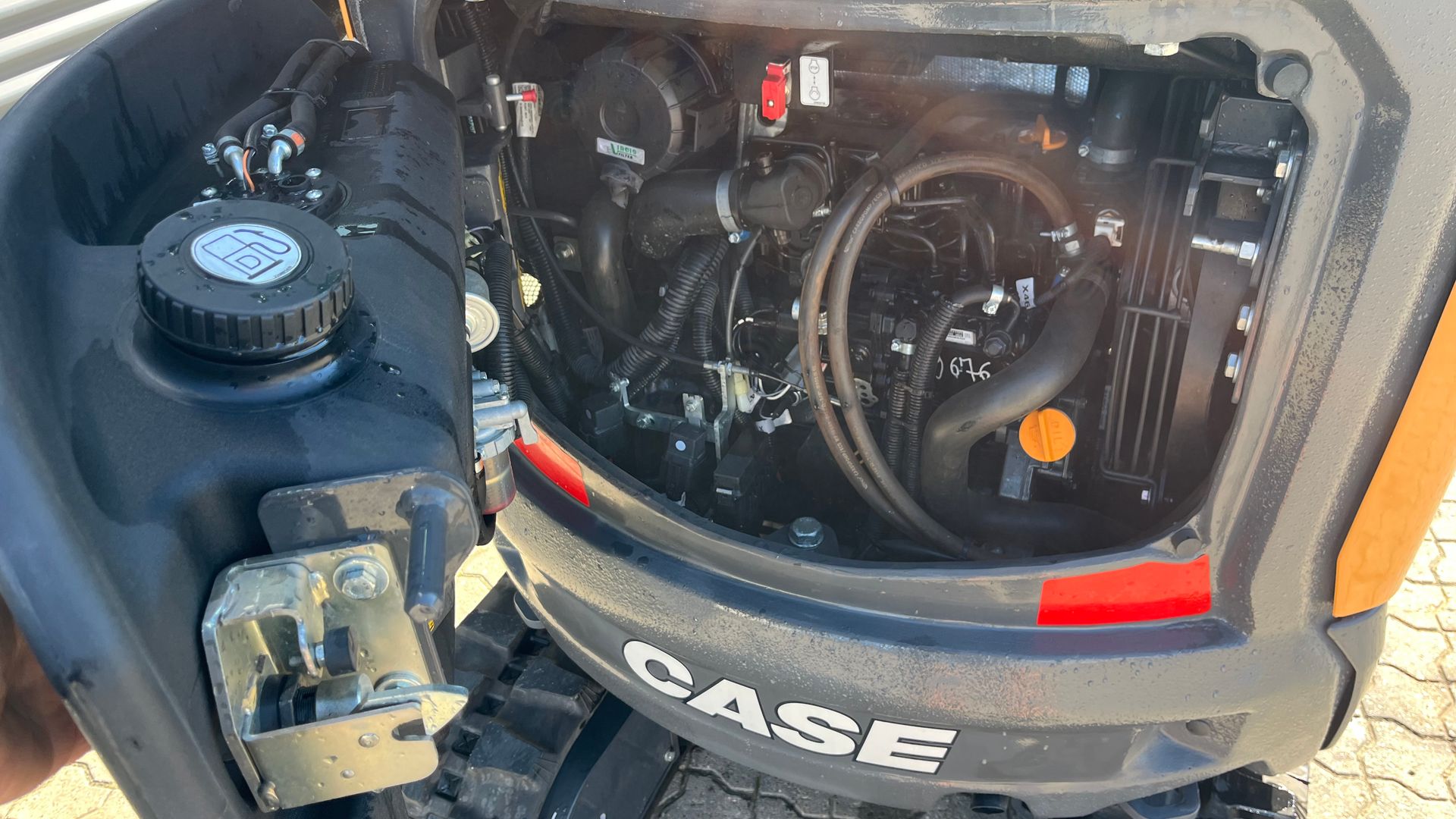 Case CX19D Fabriksny maskine klar til brug.