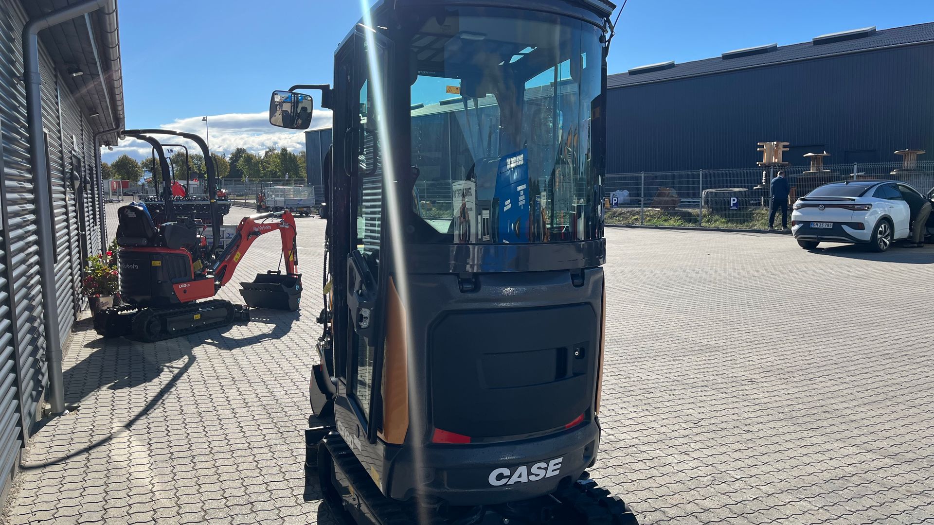 Case CX19D Fabriksny maskine klar til brug.