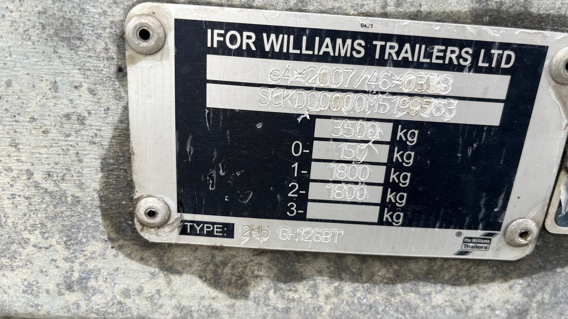 Ifor Williams gh126bt Alubund, Led lys, skal ikke synes