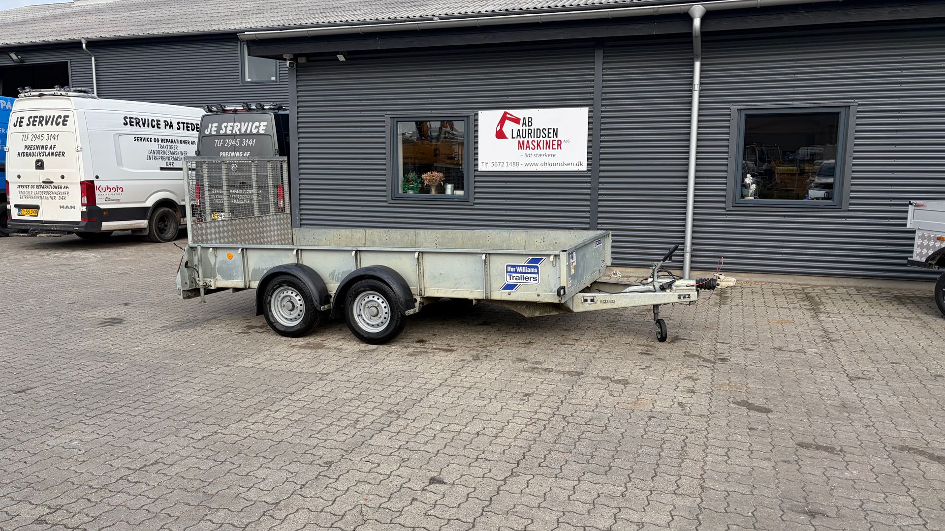 Ifor Williams GD125 Næsten fabriksny Ifor Williams GD125 Maskintrailer (2700 kg)