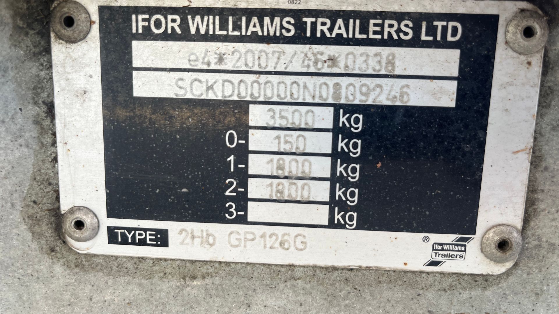 Ifor Williams gp126 3500kg maskintrailer med lang/høj læsserampe