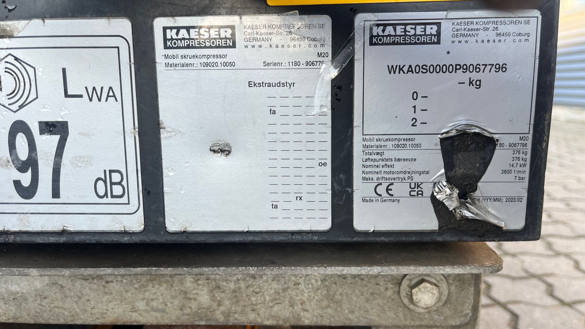 Kaeser M 20 2M3 kompressor på ski