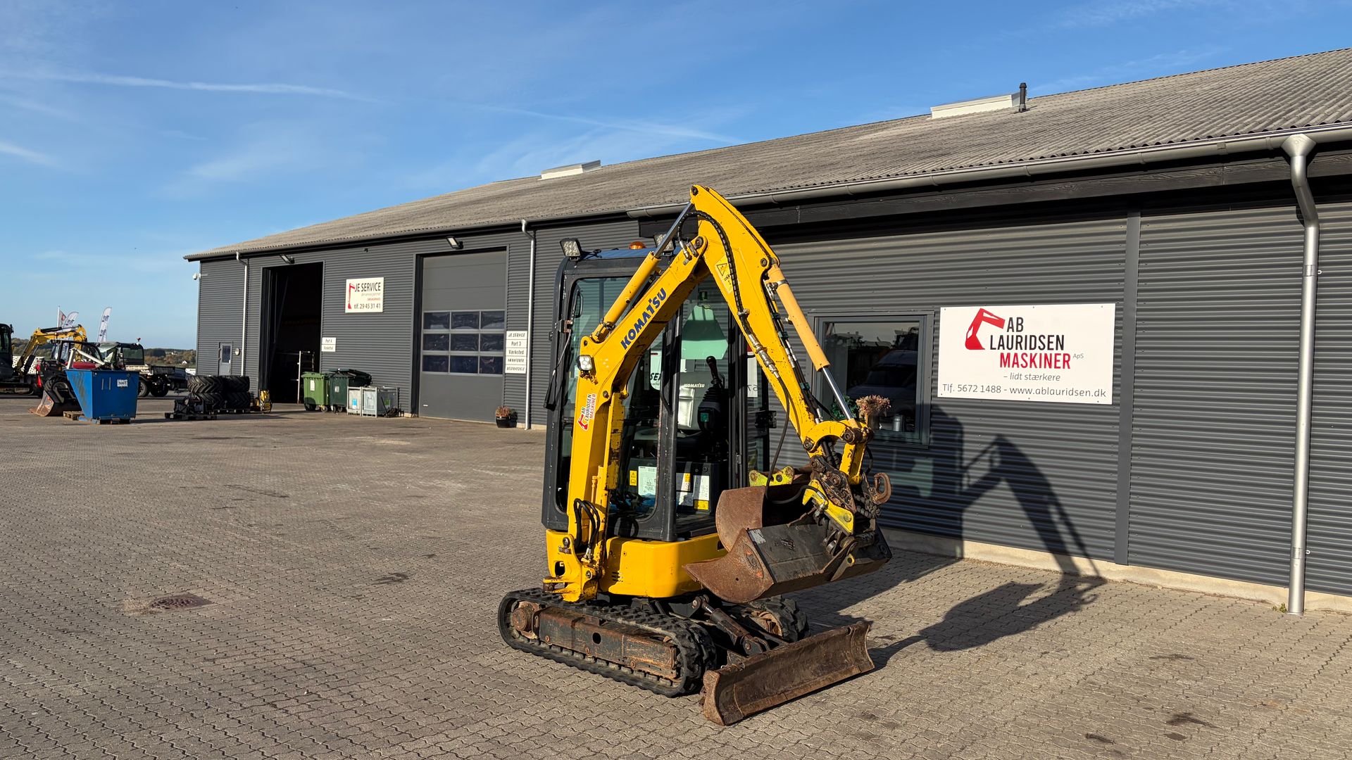 Komatsu PC16R-3HS S30 m/JST 60 cm graveskovl + 100 cm JST Kip planerskovl