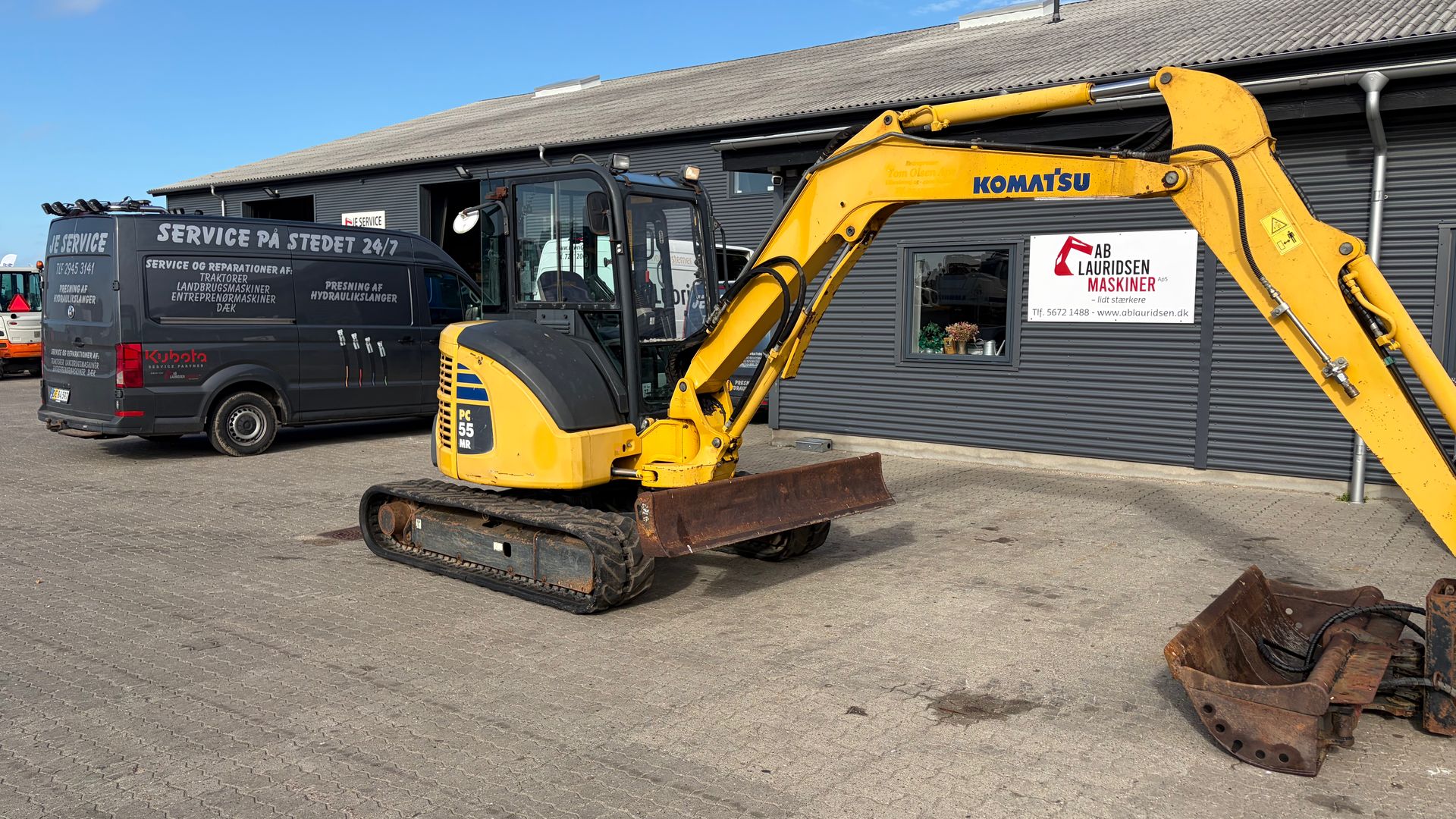 Komatsu PC55MR-3 Ebco skifte & kip planerskovl