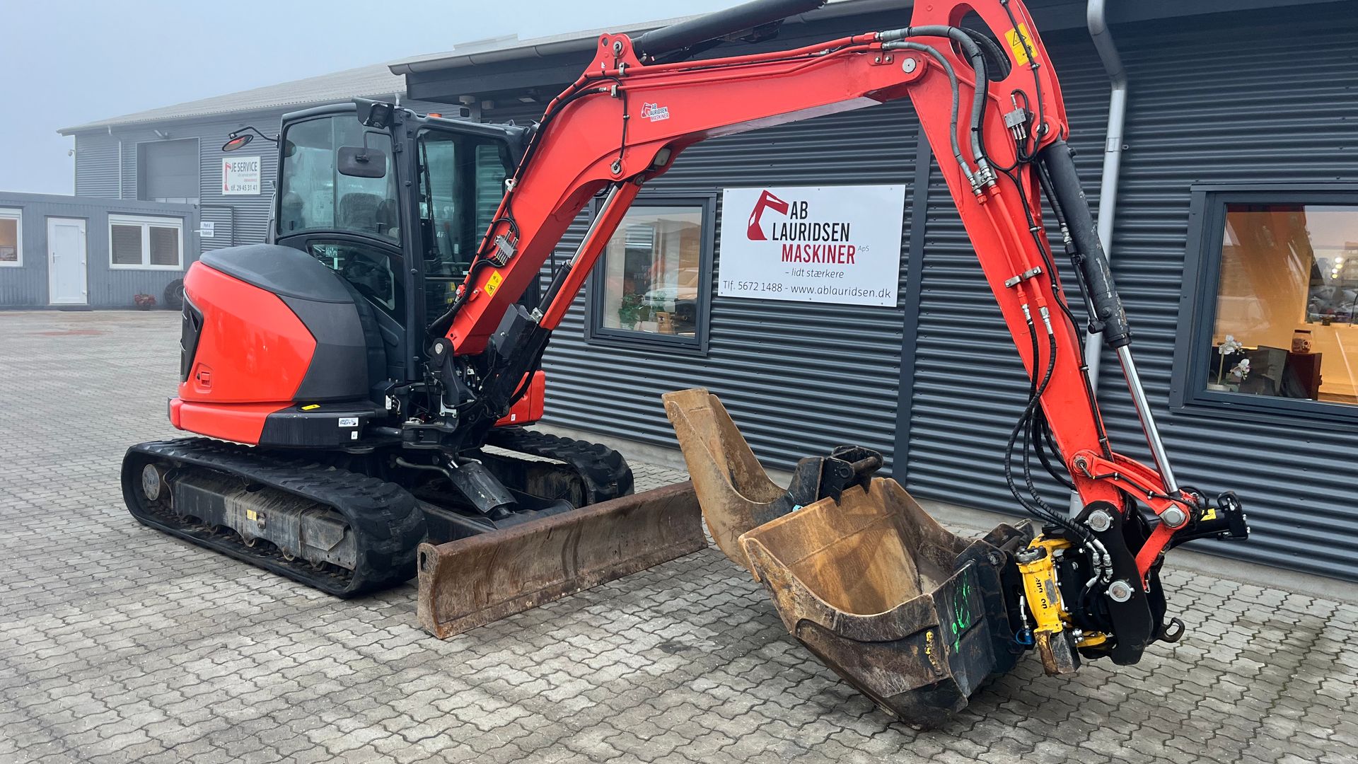 Kubota KX060-5 Centralsmørring og nyere Engcon rotortilt kun kørt 1332t
