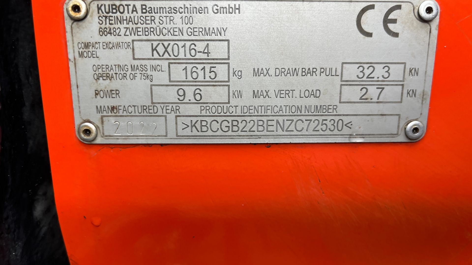 Kubota KX016-4 Monteret med Tiltman Kompakt +2 skovle