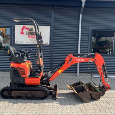 Kubota U10-3 Kipbar planerskovl og 2 grave skovle