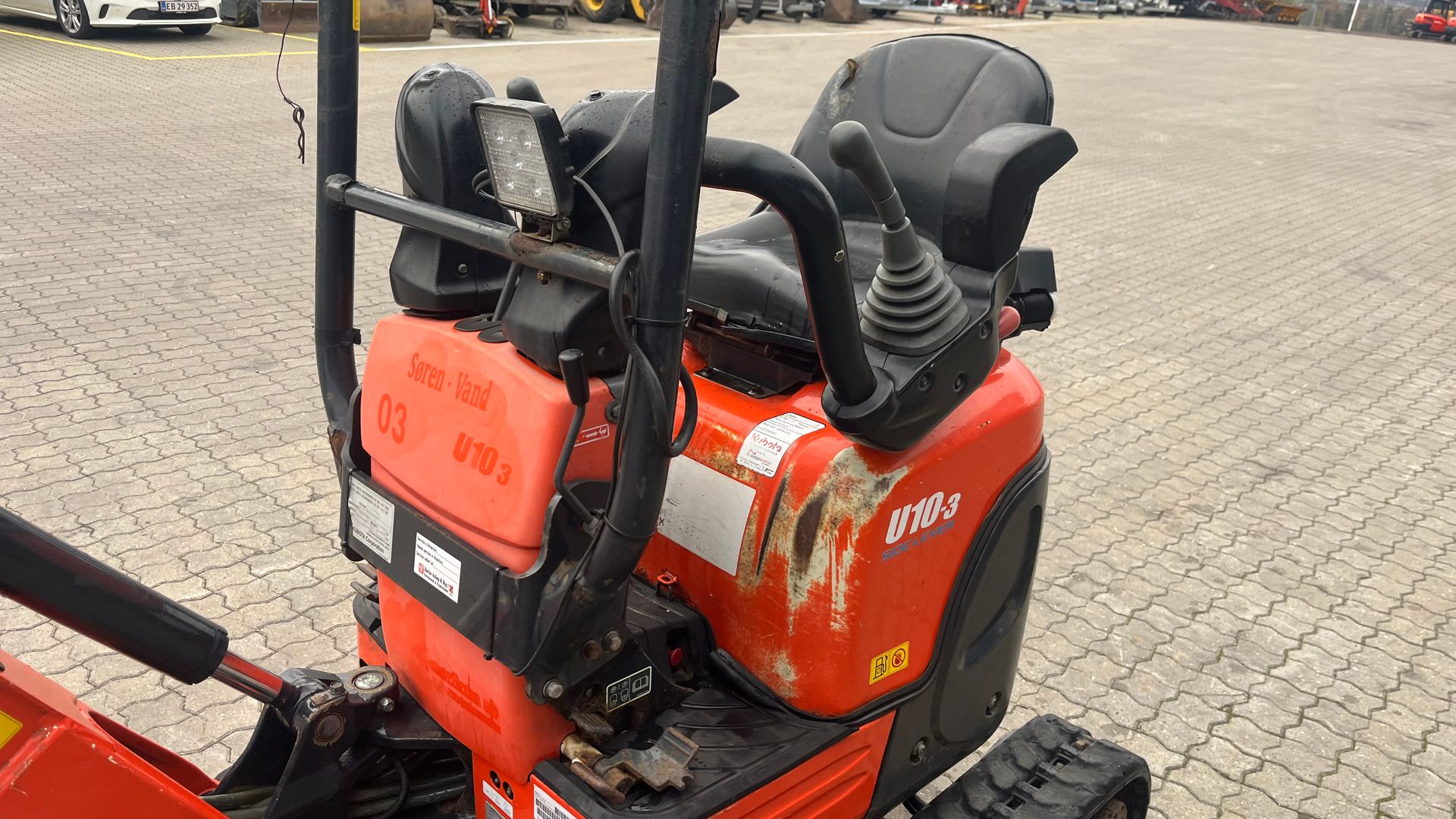 Kubota U10-3 SL med udskudsarm