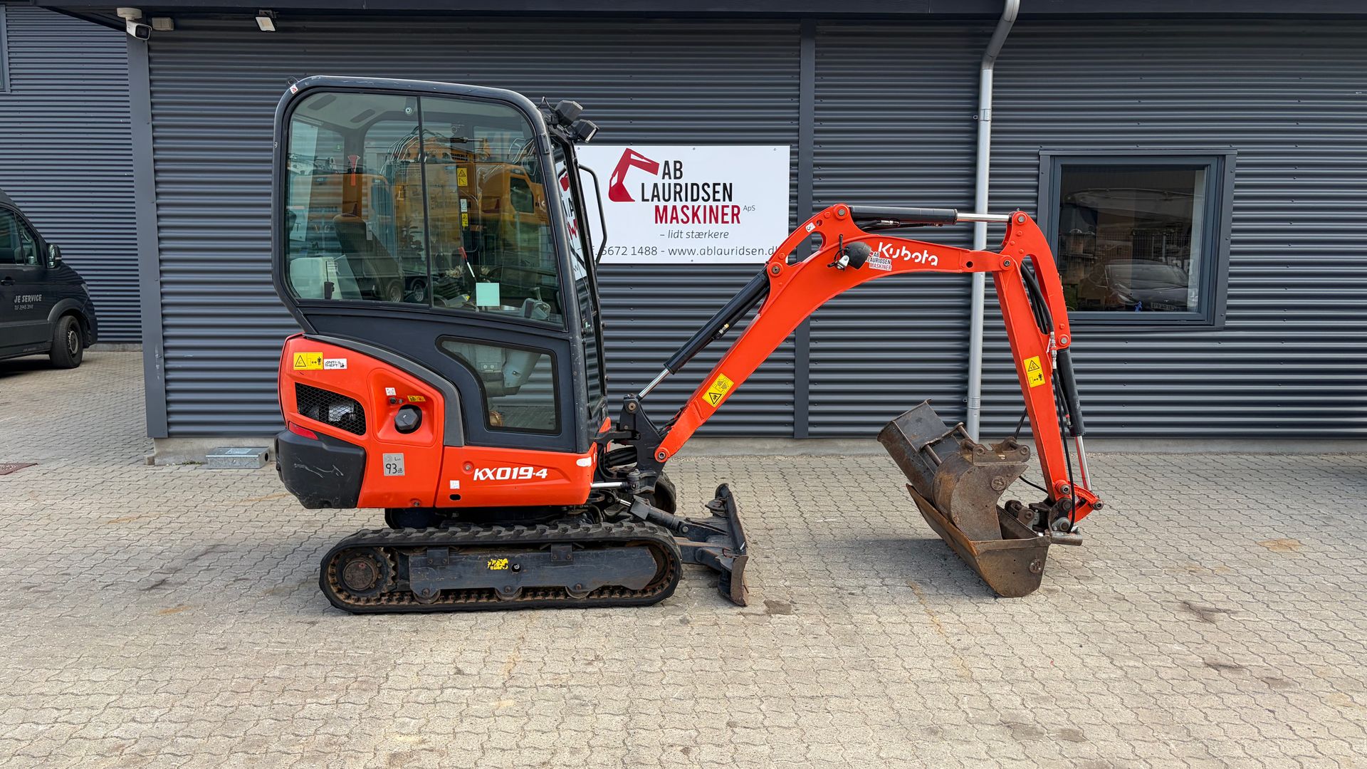 Kubota KX019-4 Tiltman og skovlsæt