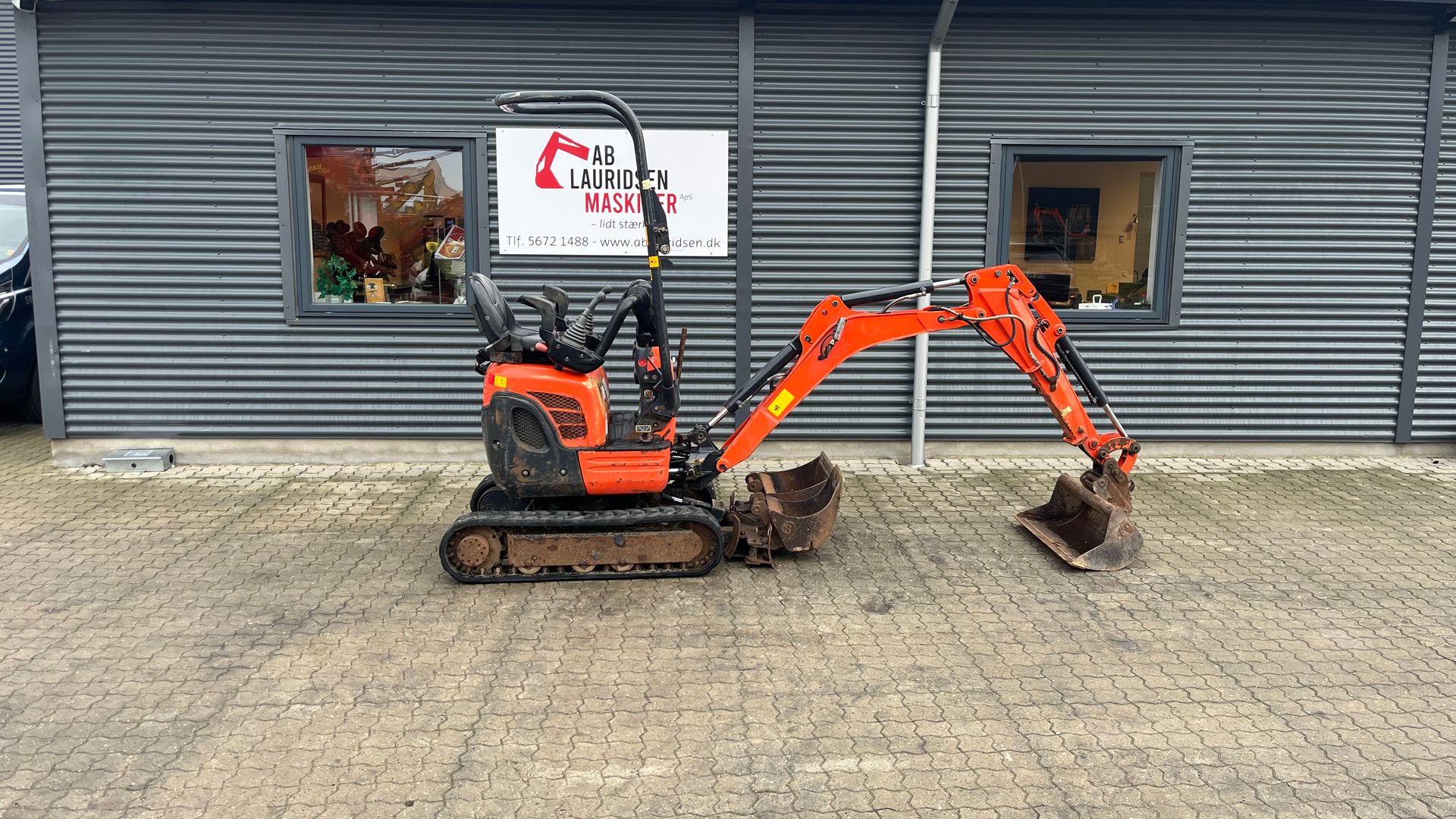 Kubota U10-3 SL med usdkudsarm og 3 skovle