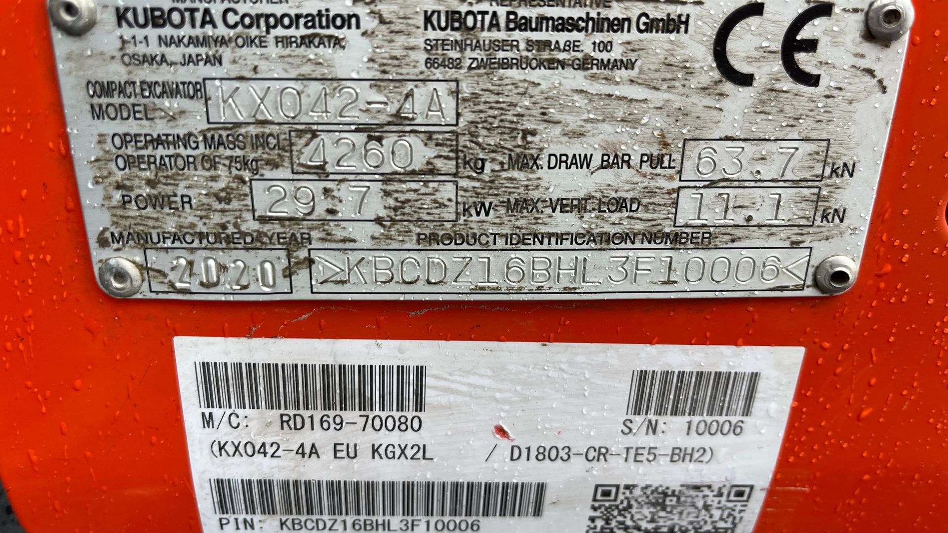 Kubota Kx042-4 Hydraulisk skovlskifte