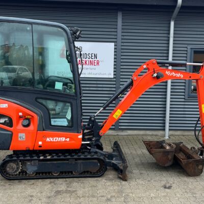 Kubota KX019-4 Tiltman med hydraulisk skovlskifte