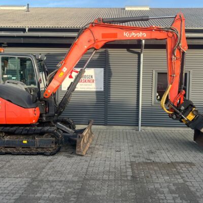 Kubota KX080-4 Engcon rotortilt og centralsmørring