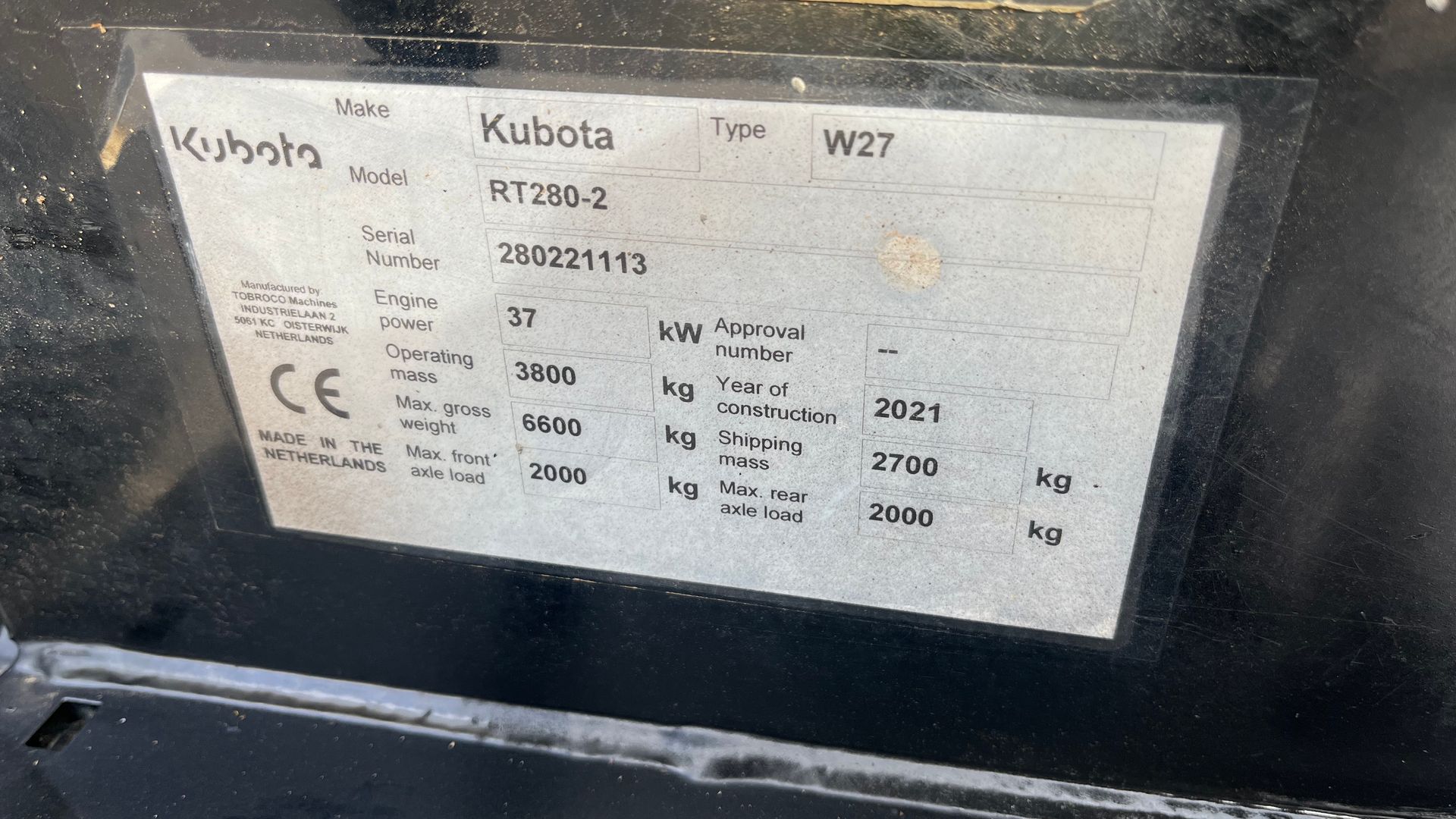 Kubota RT280-2 Skovl og gafler