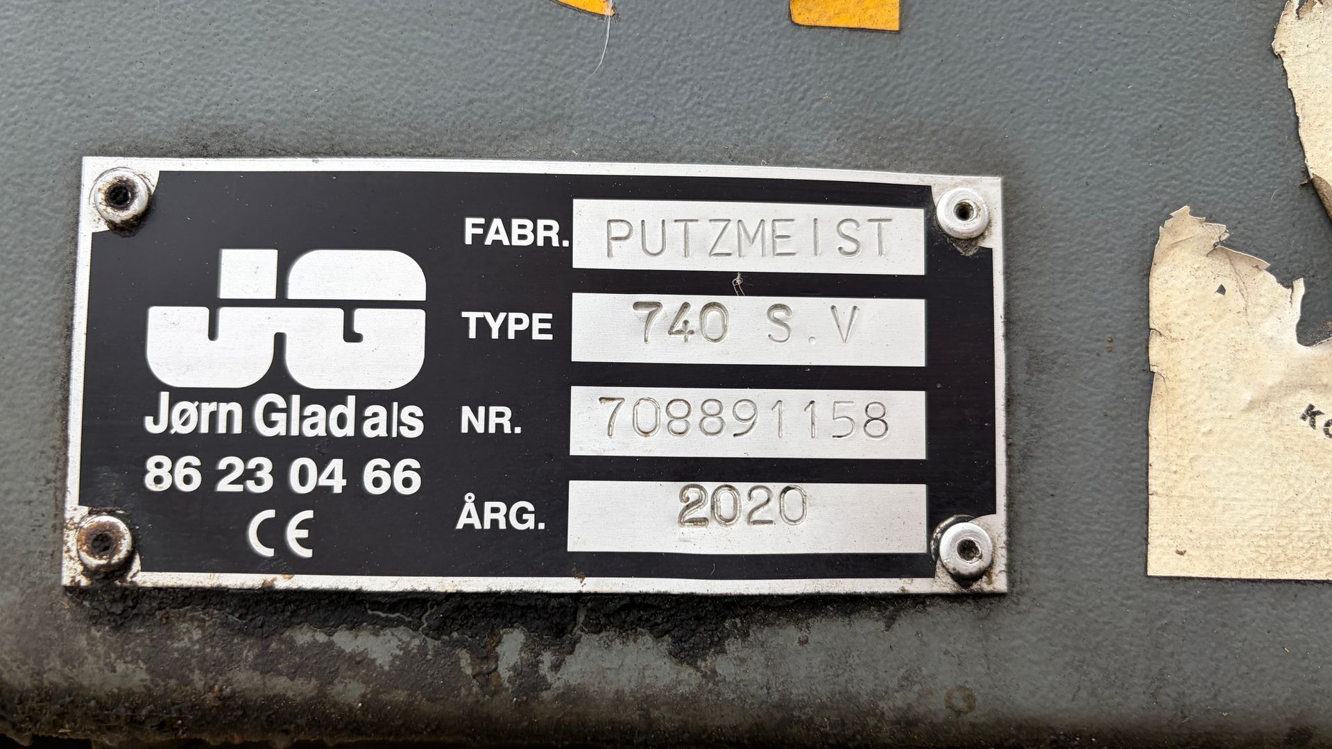 Putzmeister M740 DHBS Slidlagspumpe - (Topmodel med skovl og treben) + ca. 100 m slange