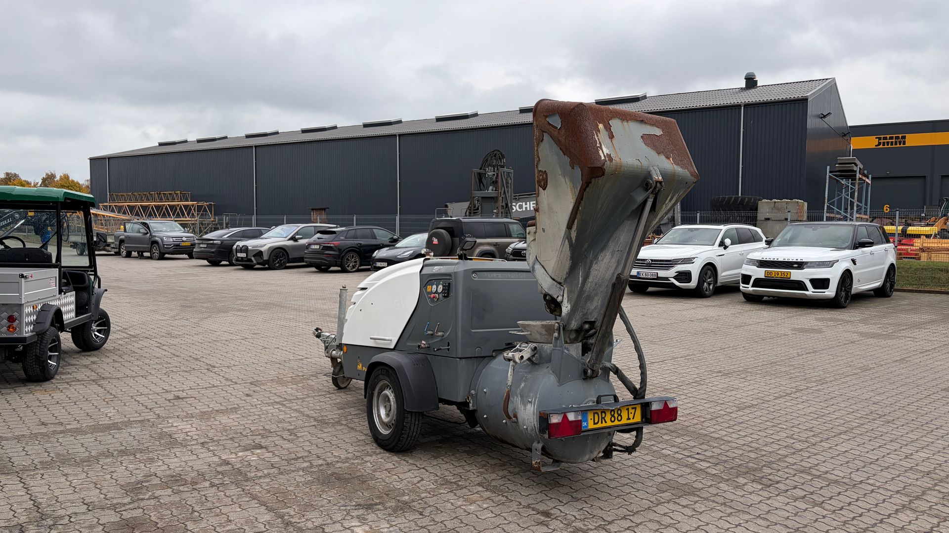 Putzmeister M740 DHBS Slidlagspumpe - (Topmodel med skovl og treben) + ca. 100 m slange