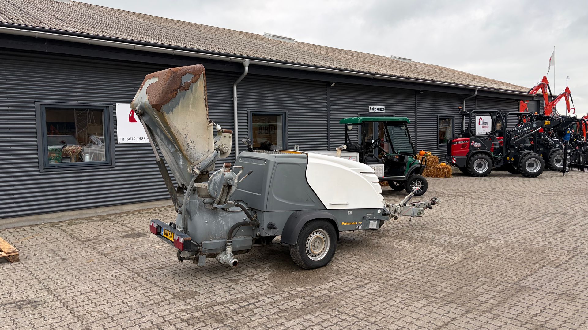 Putzmeister M740 DHBS Slidlagspumpe - (Topmodel med skovl og treben) + ca. 100 m slange
