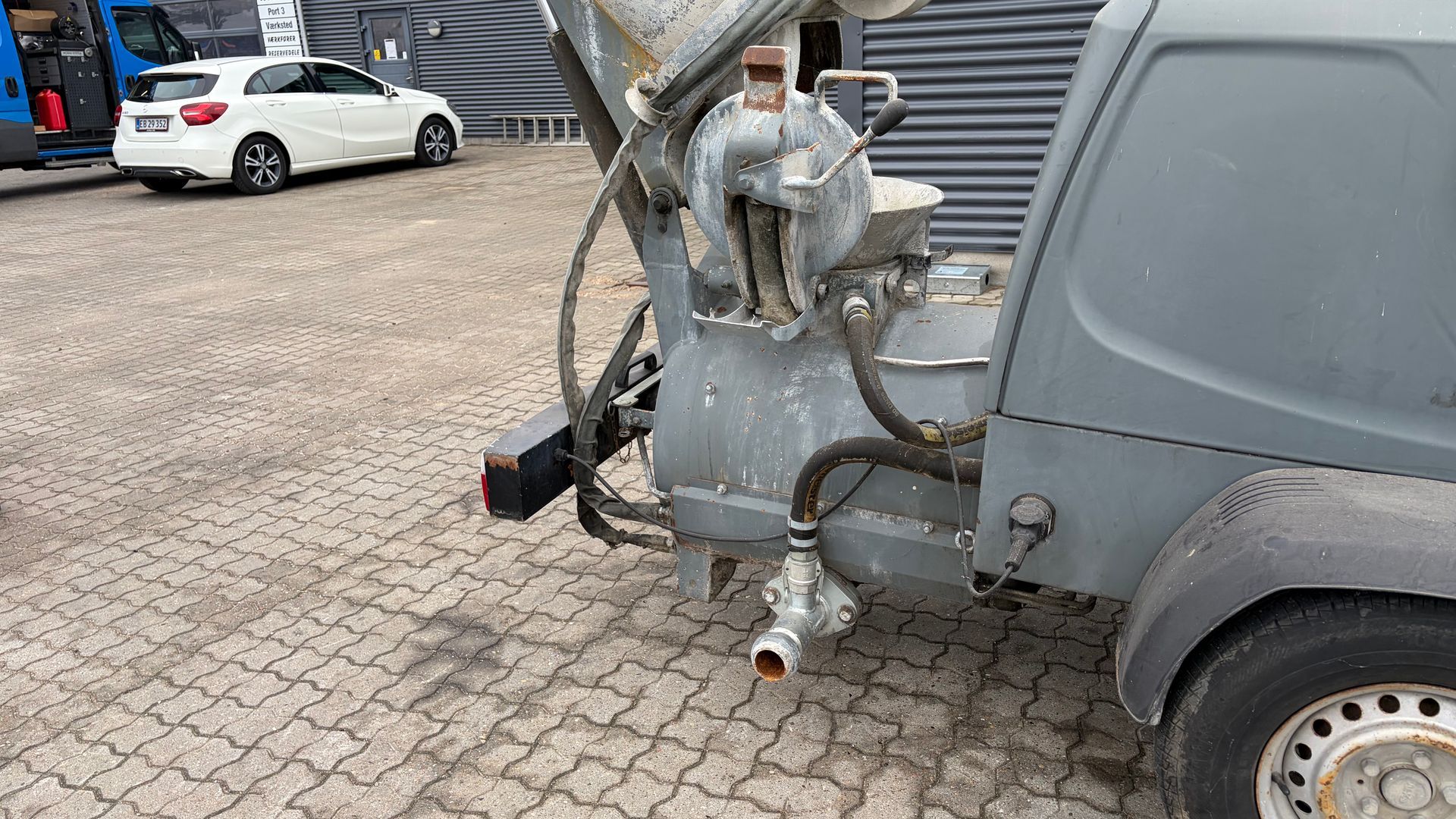 Putzmeister M740 DHBS Slidlagspumpe - (Topmodel med skovl og treben) + ca. 100 m slange