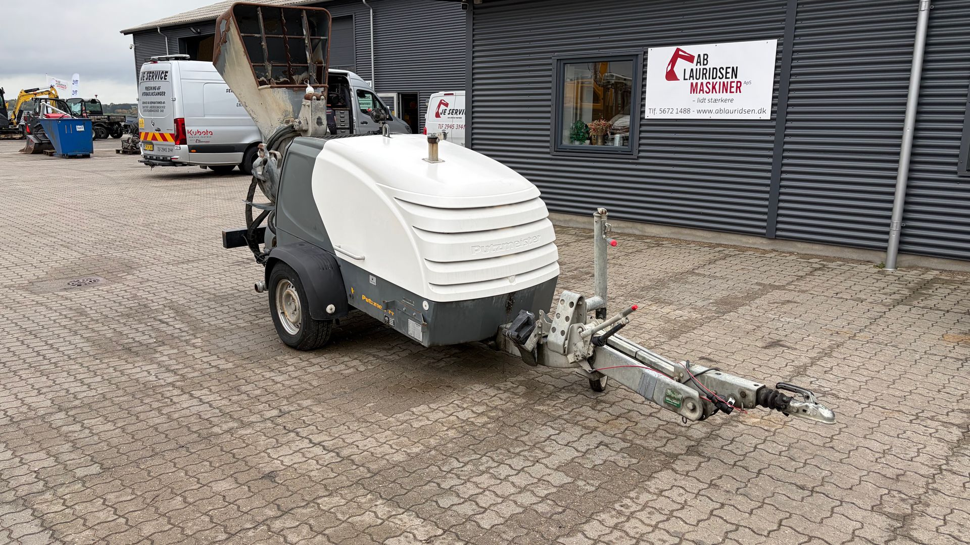 Putzmeister M740 DHBS Slidlagspumpe - (Topmodel med skovl og treben) + ca. 100 m slange