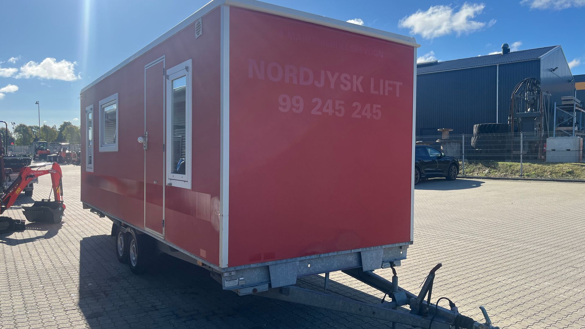 Scanvogn Beboelsesvogn 4 personers M. køkken og wc/bad