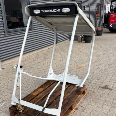 Takeuchi Original sikkerhedsbøjle (Canopy) med tag og LED-lys – Passer til Takeuchi TB217R