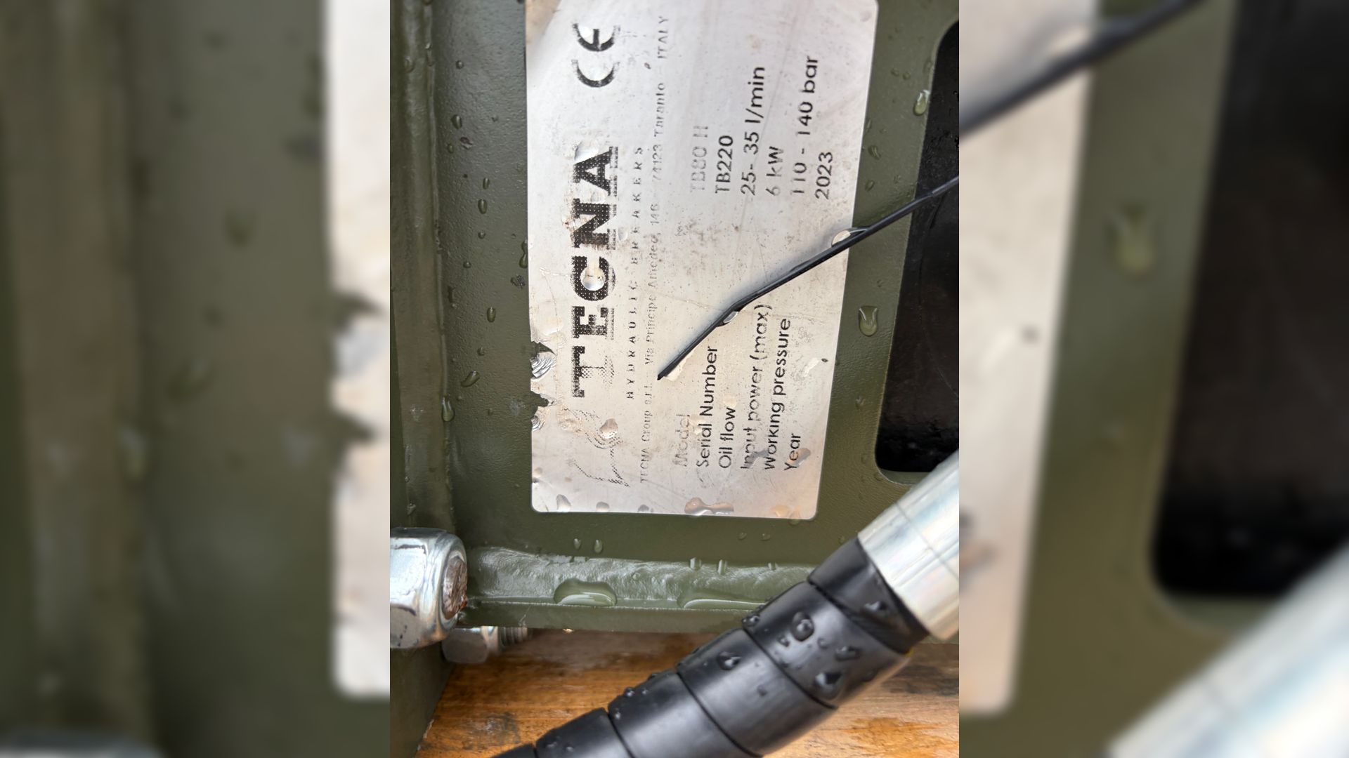 Tecna TB80 H Hydraulikhammer S30 fæste