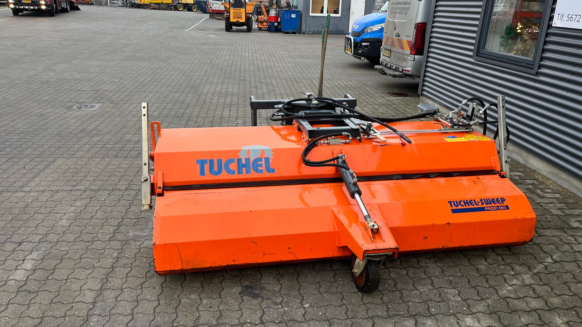 Tuchel Profi 660 230cm hydraulisk kost med opsamler